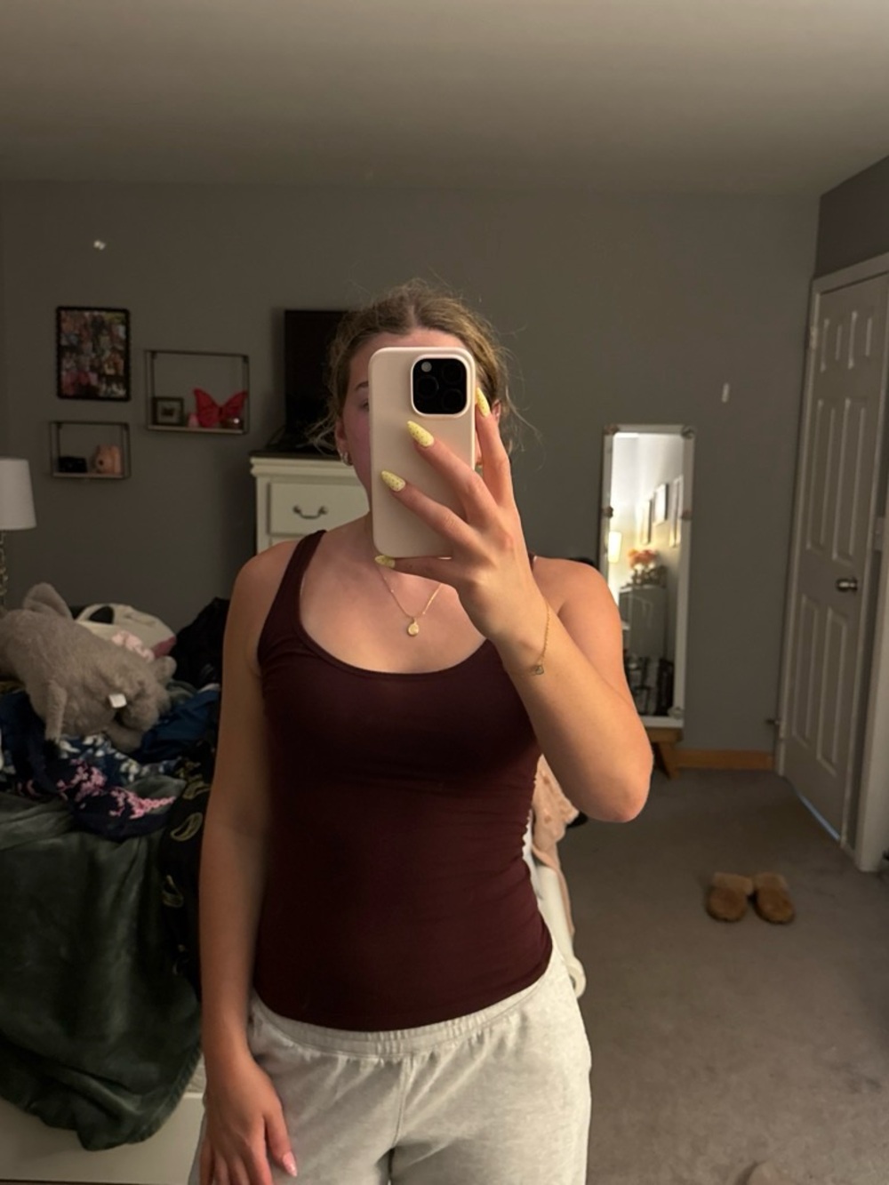 Old Navy Women's Scoop Neck Tank Top - Dark Wine